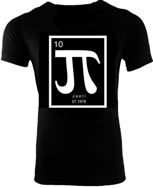 Jaeti white on black square logo short sleeve t-shirt